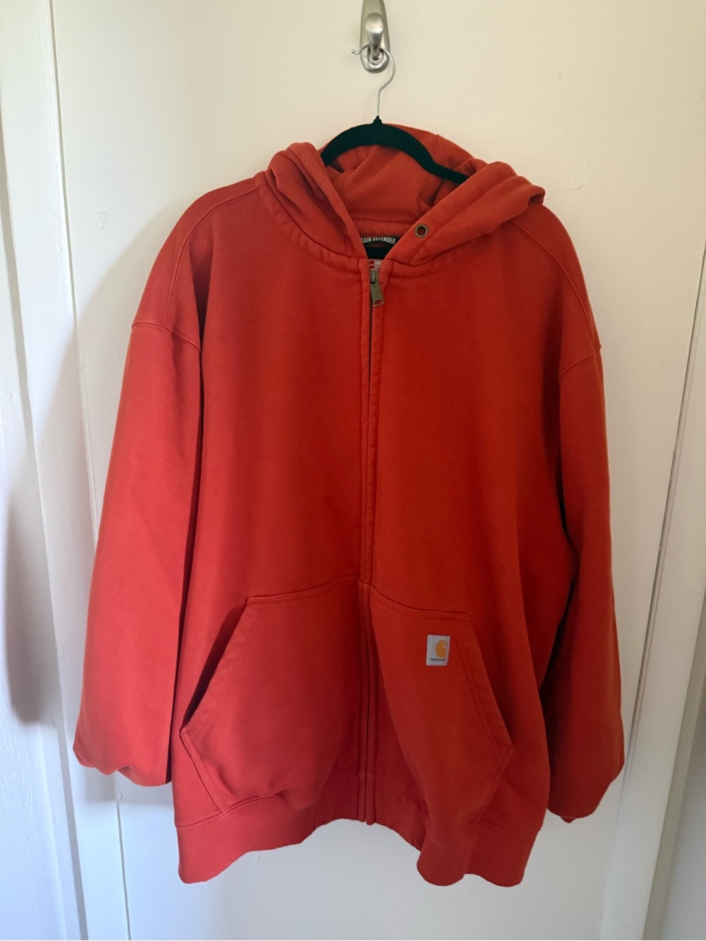 Carhartt Men’s Orange Full-Zip Hooded Jacket